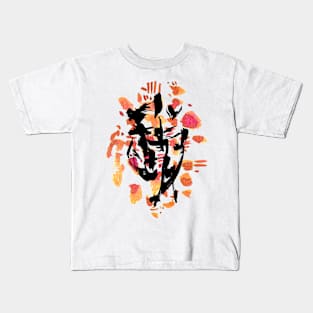 Abstract Face COLOR Background Kids T-Shirt